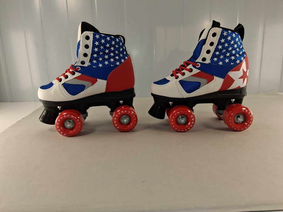 N087 Wrotki Rolki Dziecięce Roller Skates Crivit 31/32 Flaga USA
