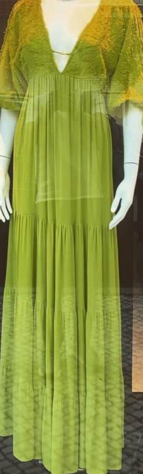 Vestido swallow verde lima