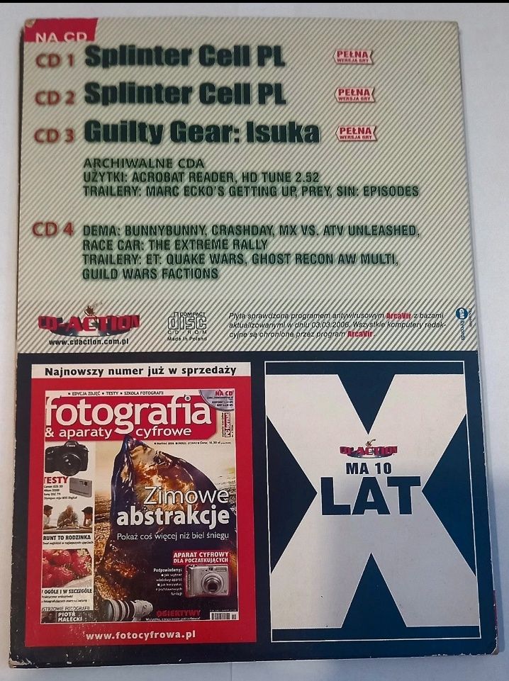 4CD z gier CD-Action - Splinter Cell, Guilty Gear: Isuka i inne! Nosta