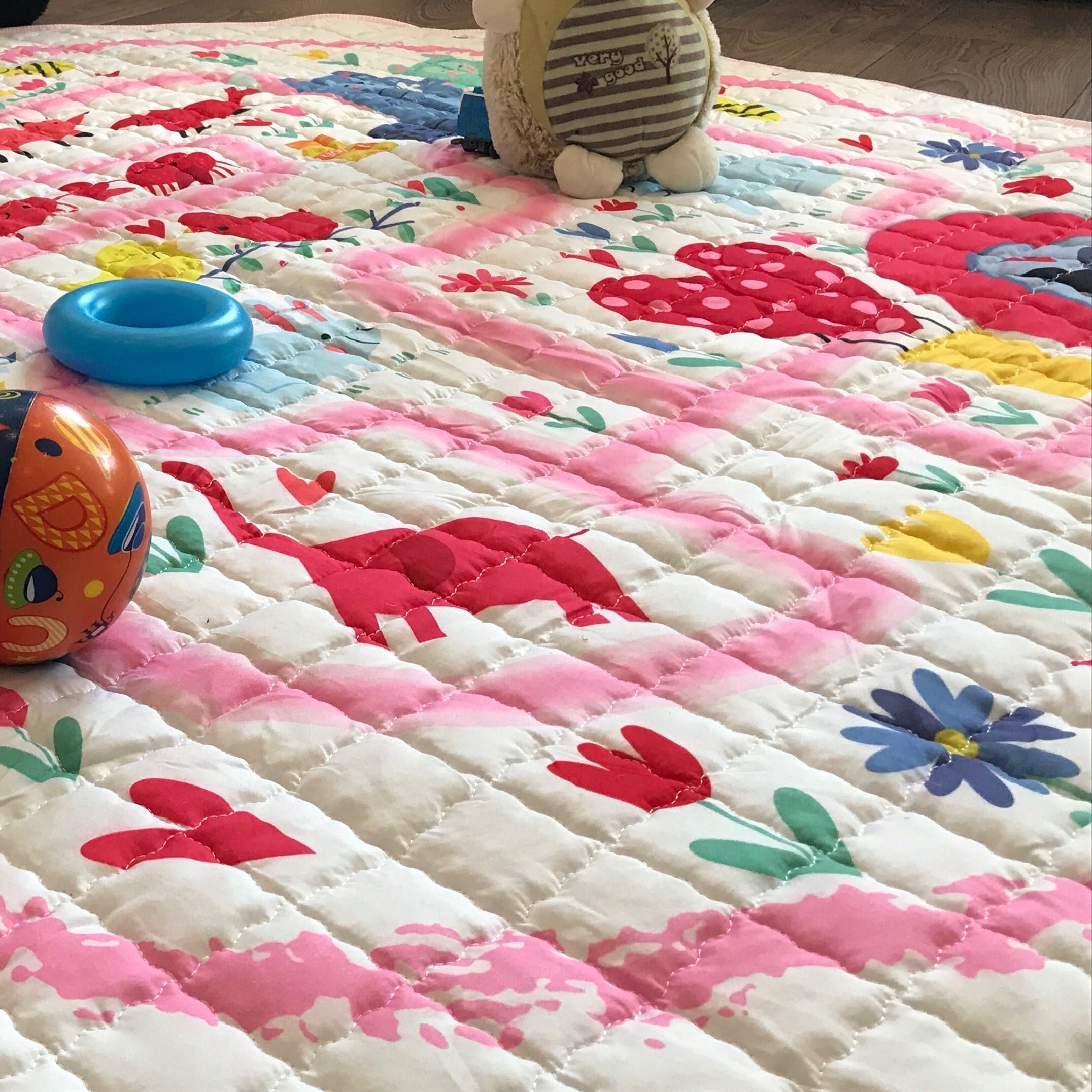 Дитячий килимок-мішок Рожевий зоопарк