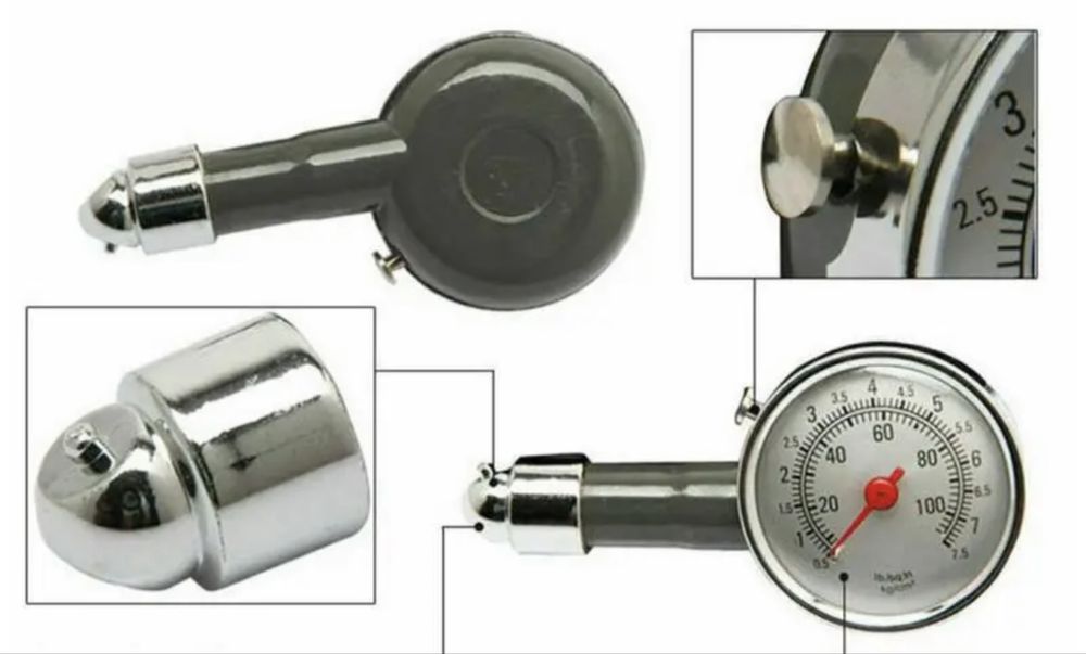 Medidor de pressao de pneu (manómetro analógico)