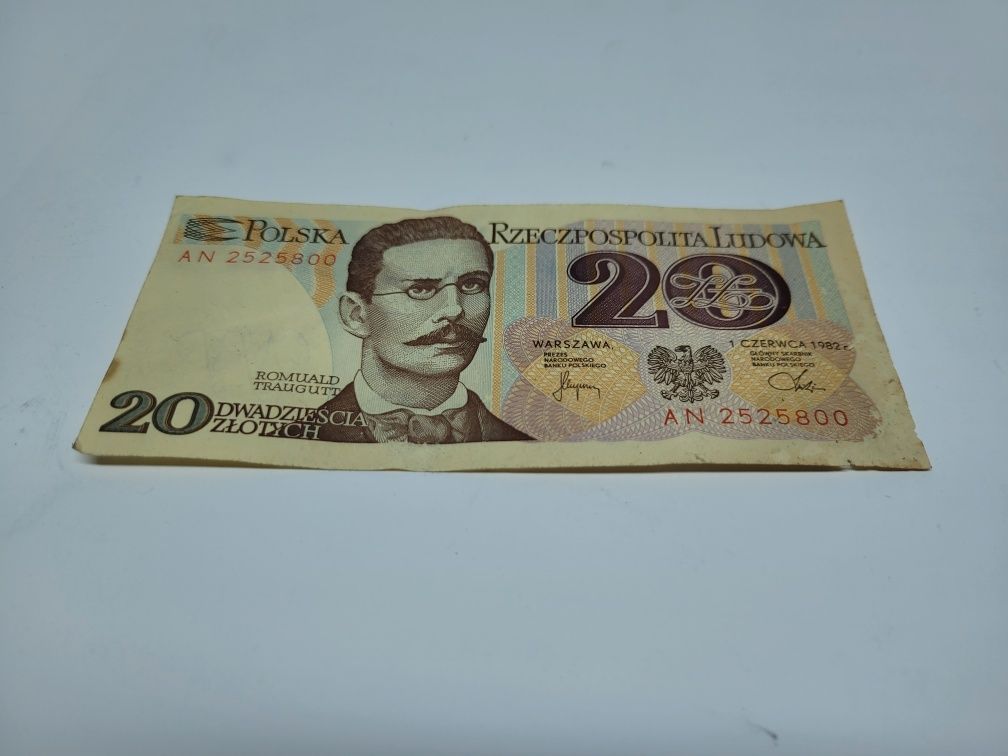 Banknot 20 zł. 1982 r.