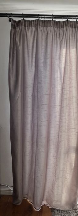 Srebrne zasłony 2 sztuki 164cmx 230 cm na podszewce