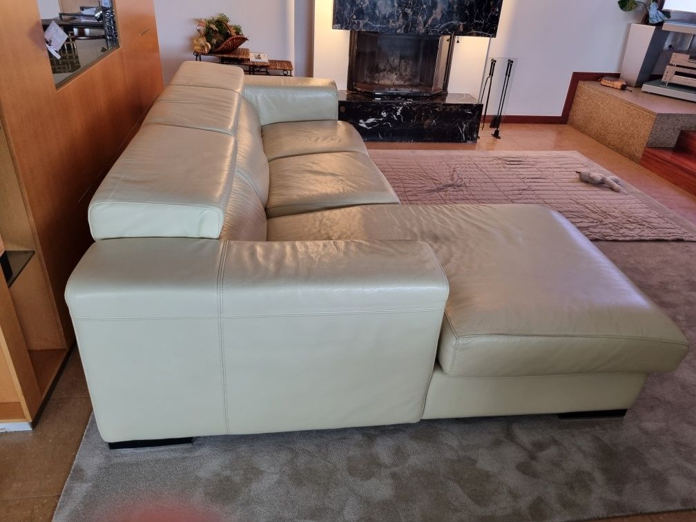 Sofá Chaise Longue Pele Selvagem