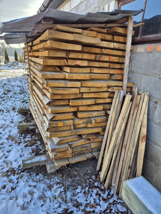 Deska 50mm, 2.5m Dąb, tarcica sezonowana