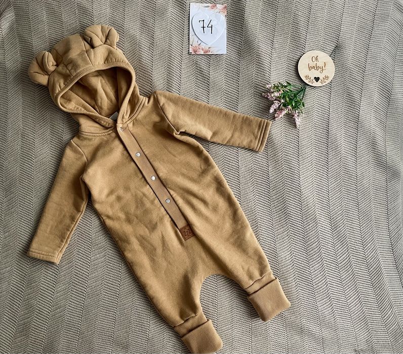 Wyprzedaż kombinezon dresowy miś zzz for kids 74 camel