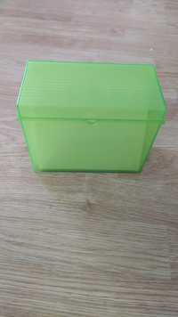 Pudełko z kartami indeksowymi -zielone, 16,5 x 13 x 8,5 cm,  H62146