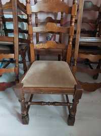 Komplet 6 dębowych krzeseł