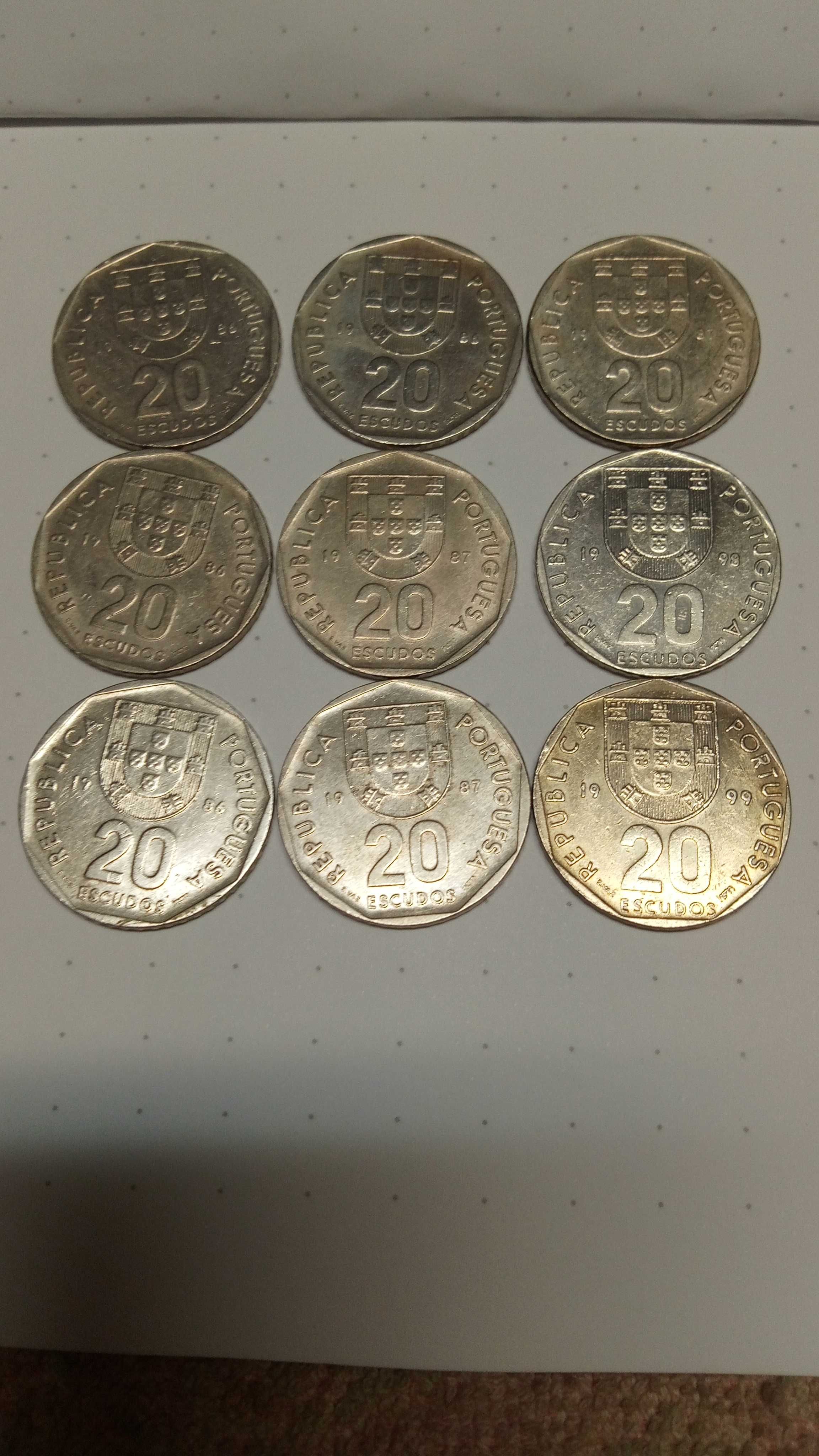 Moedas de vinte escudos