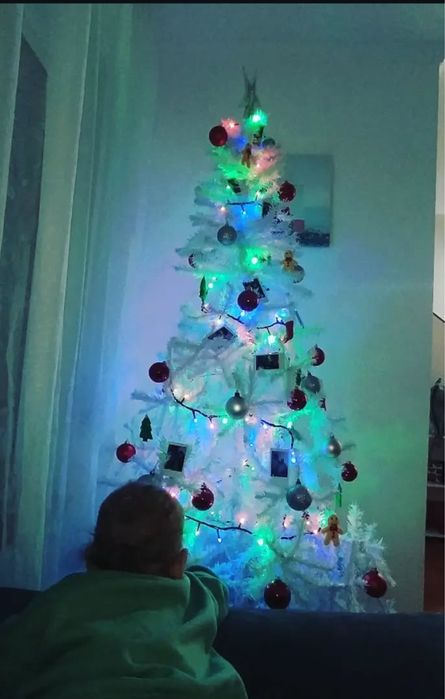 Arvore de natal branca 2.10m