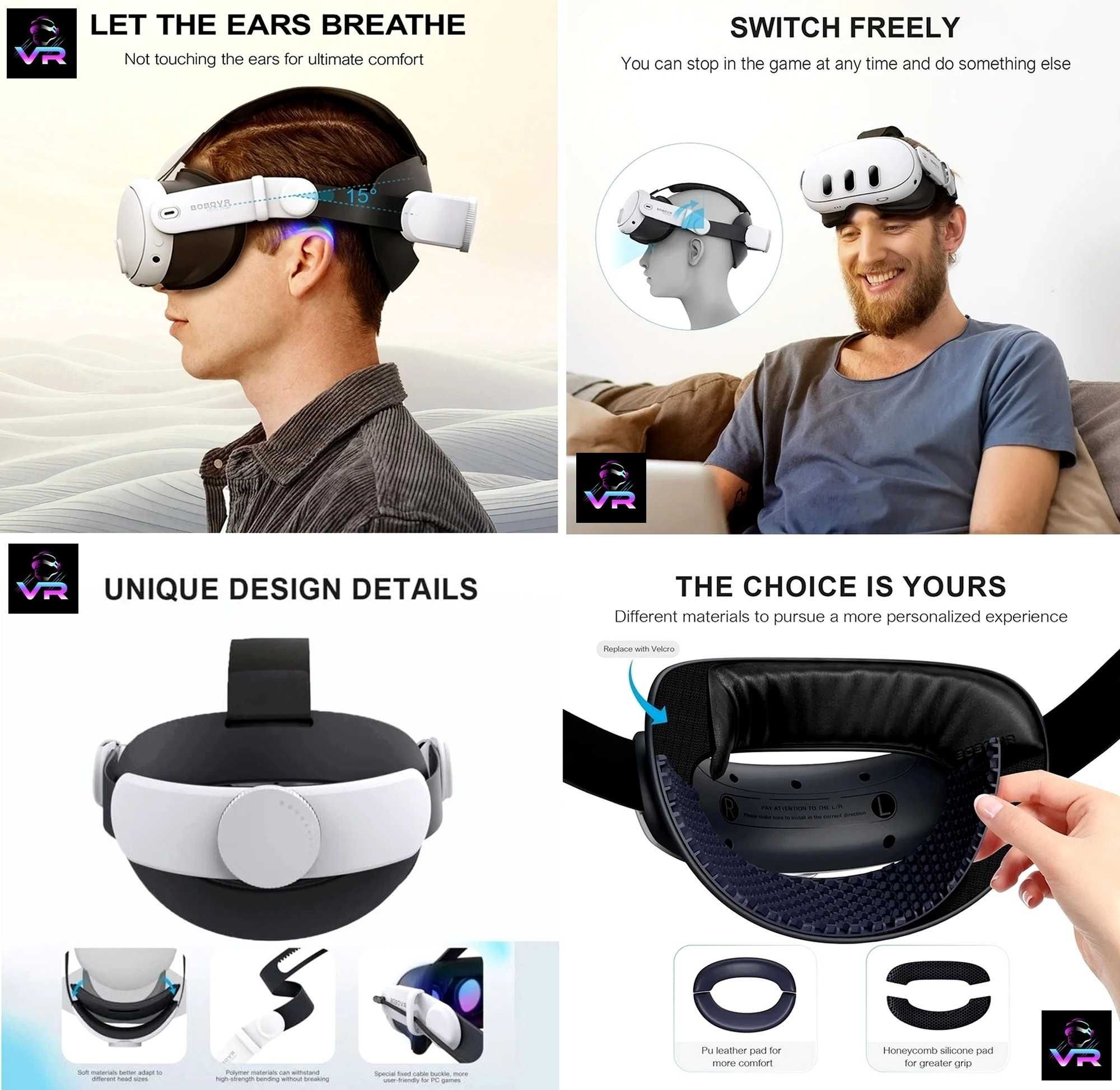 BOBOVR M3 Elite Strap кріплення на голову Meta Quest 3 (3S) Oculus