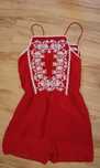 Czerwony kombinezon mini