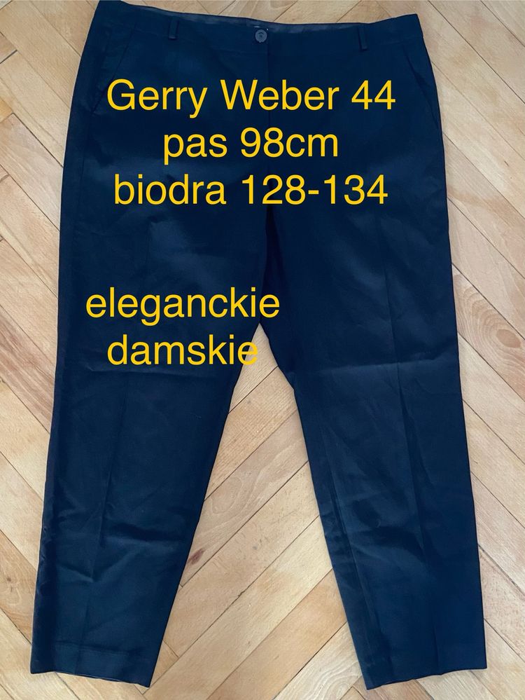 Gerry Weber 44 XXL damskie czarne wiskoza  spodnie eleganckie Vintage