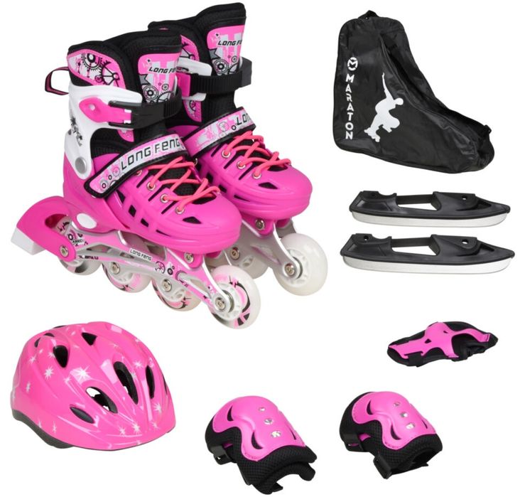 Дитячі ролики-ковзани 2в1 набір (31-34 )