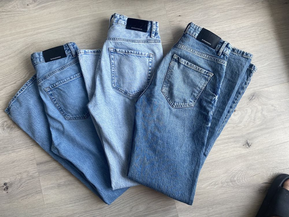 Zestaw jeansy straight D98 Stradivarius