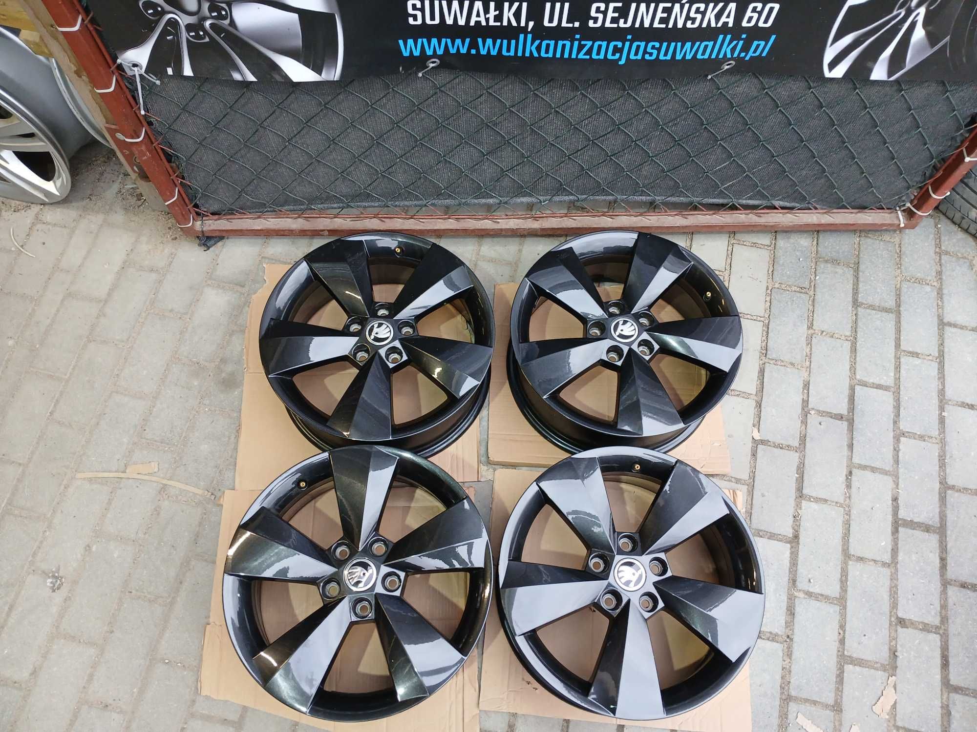 4x czarne felgi R17 5x112 Skoda Karoq Kodiaq Yeti Superb Octavia Vw Au