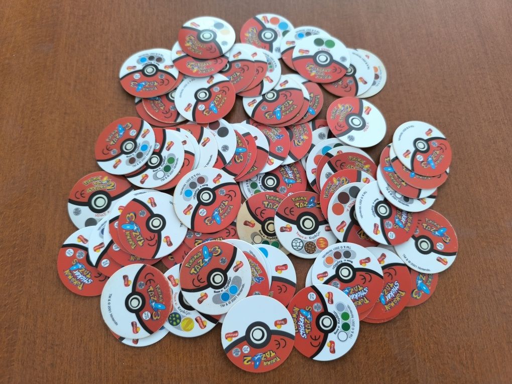 Lote de 75 x Tazos Pokémon + cadernetas Matutano