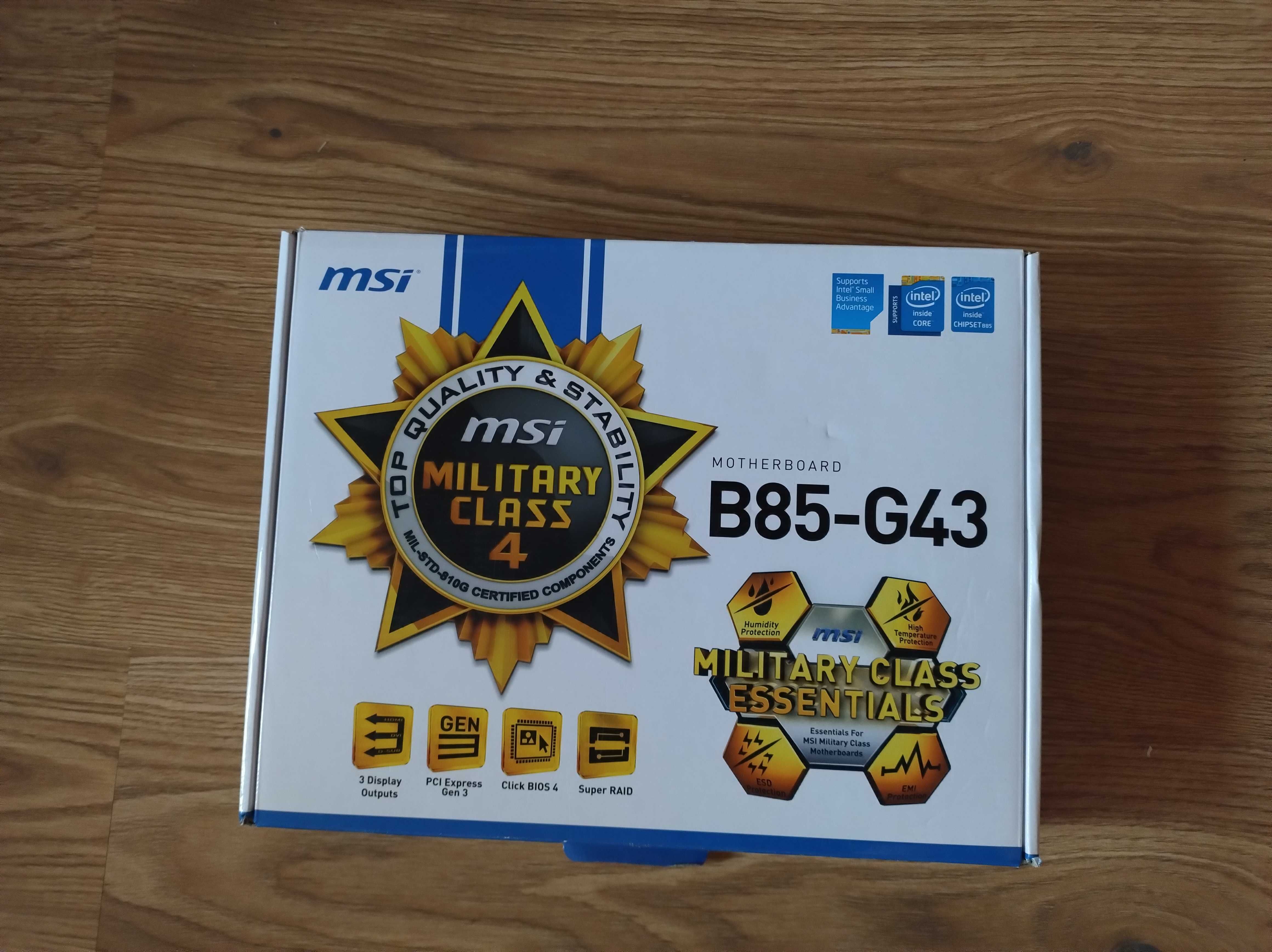 MSI B85-G43 + Intel Core i5-4590 + Radeon R9 280X 3GB + 8GB Ramu DDR3