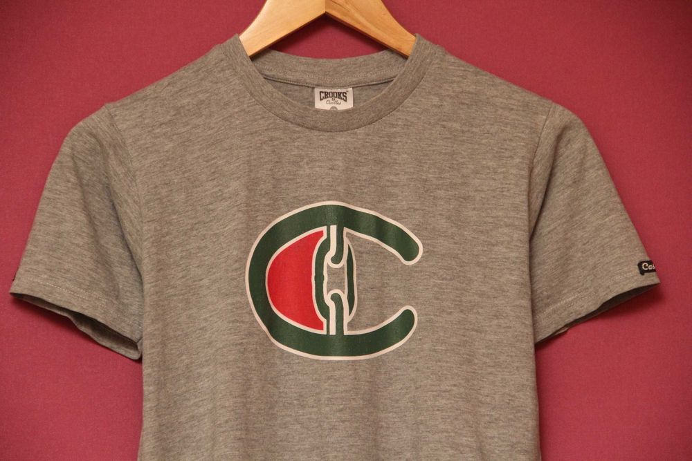 Crooks Castles S-XS футболка из хлопка стилизованая под Champion