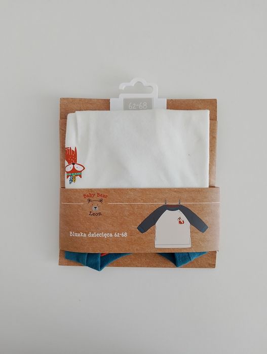 bluzka dziecięca z długim rękawem Lisek rozmiar 62-68