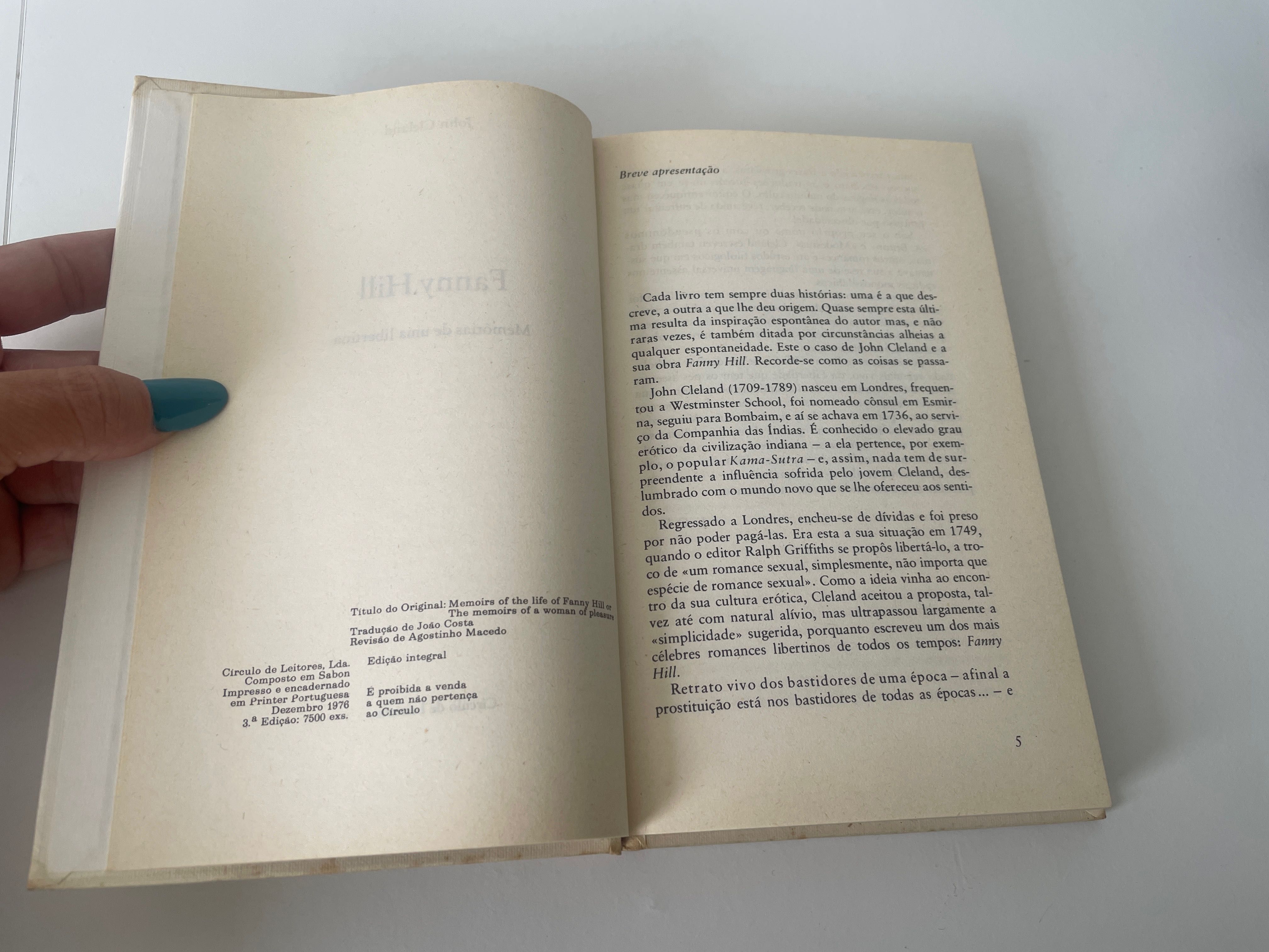 Livro: Fanny Hill - John Cleland