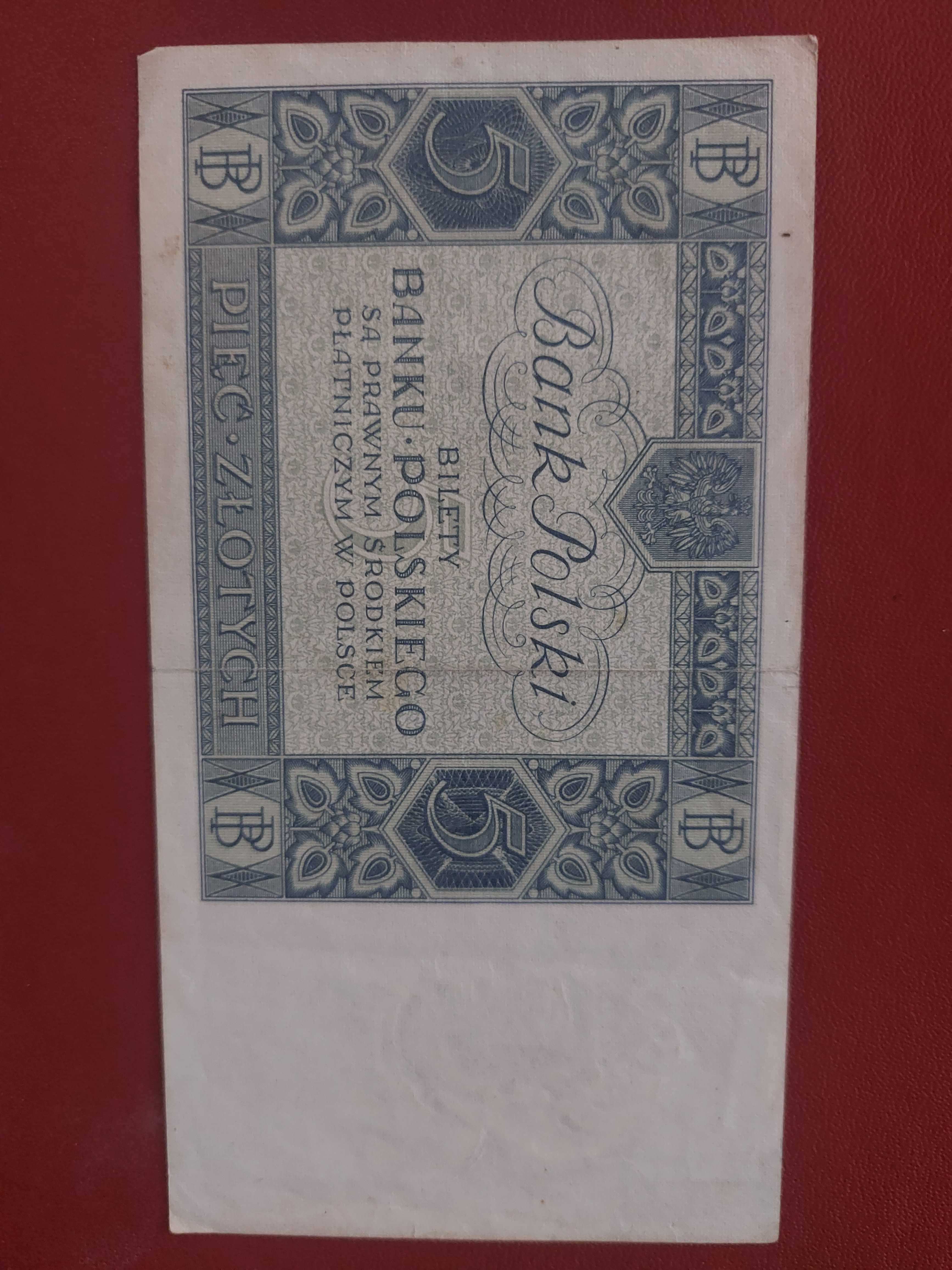 Banknot 5 zł z 1930 r