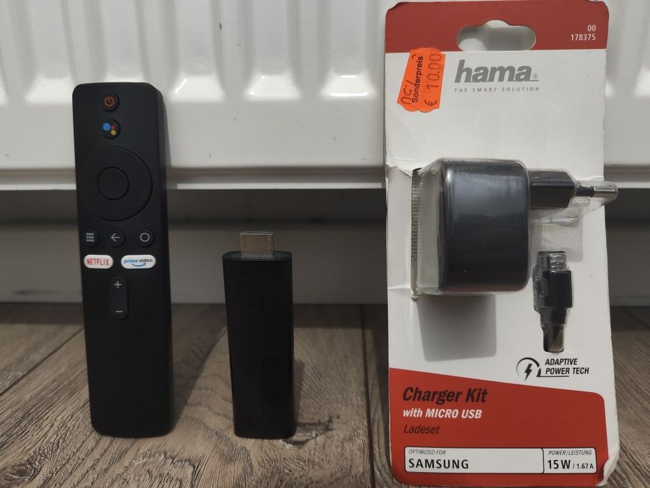 Xiaomi stick z nowym pilotem + ładowarka