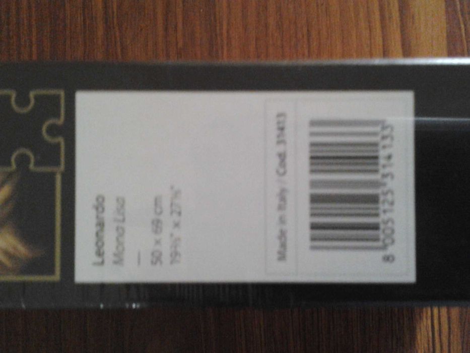 Puzzle 1000 peças Museum Collection Leonardo Da Vinci Mona Lisa