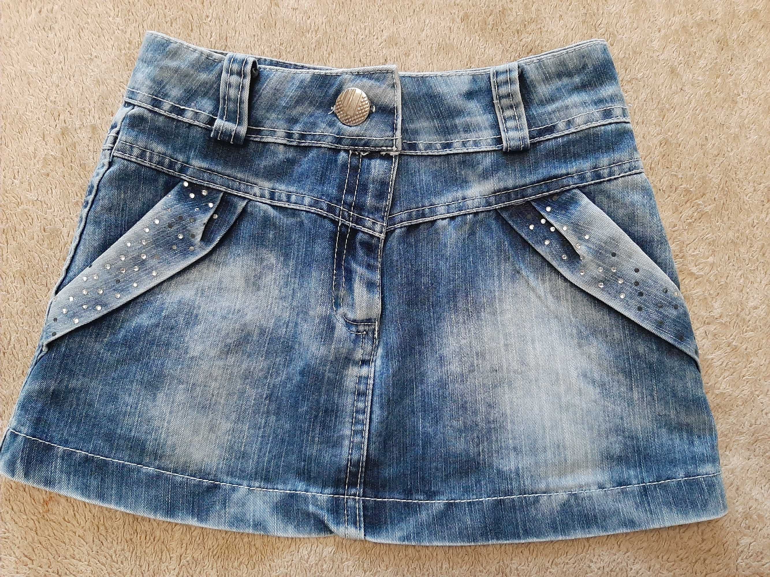 Юбка юбочка с карманами джинс на рост 110 - 116 см Sealy kids