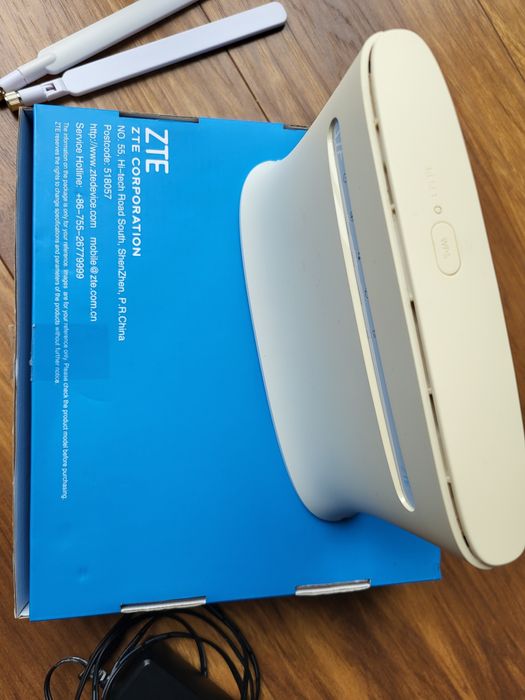 Router LTE ZTE MF283+ z antenami i zasilaczem – kompletny zestaw,