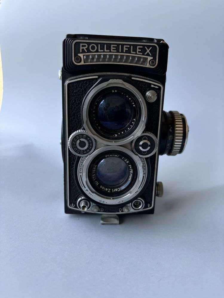 Rolleyflex Carl Zeiss Planar 75mm f/3.5Maquina fotografica de colecao