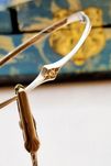 Retro ArtDeco bransoletka 6.45 g złota 14 k diament Certyfikat