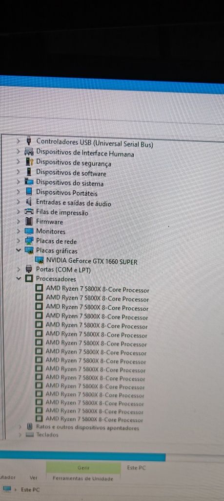 Computador Ryzen 7 5800X 32Gb RAM 3200mhz GTX 1660 Super 6Gb