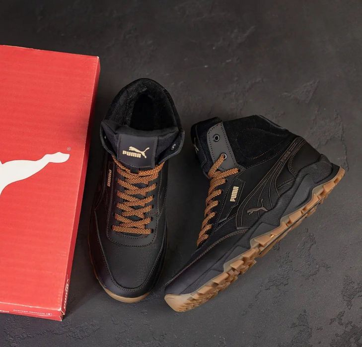 Чоловіче взуття Puma Пума Шкіряне взуття Шкіряні кросівки Зимові