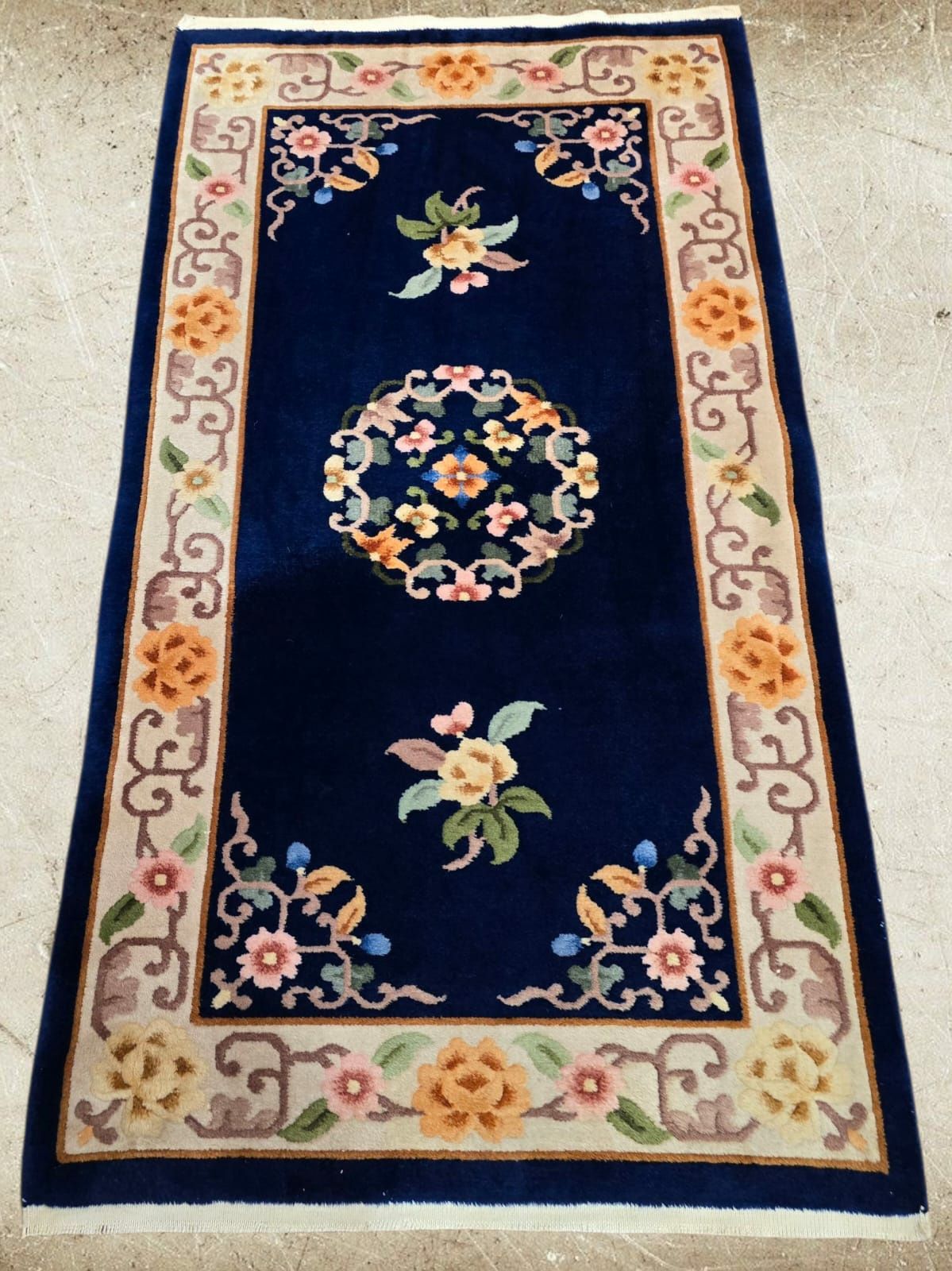Chiński dywan - Kaszmirowy Aubusson - Rękodzieło - Wełniany - 77 x 140