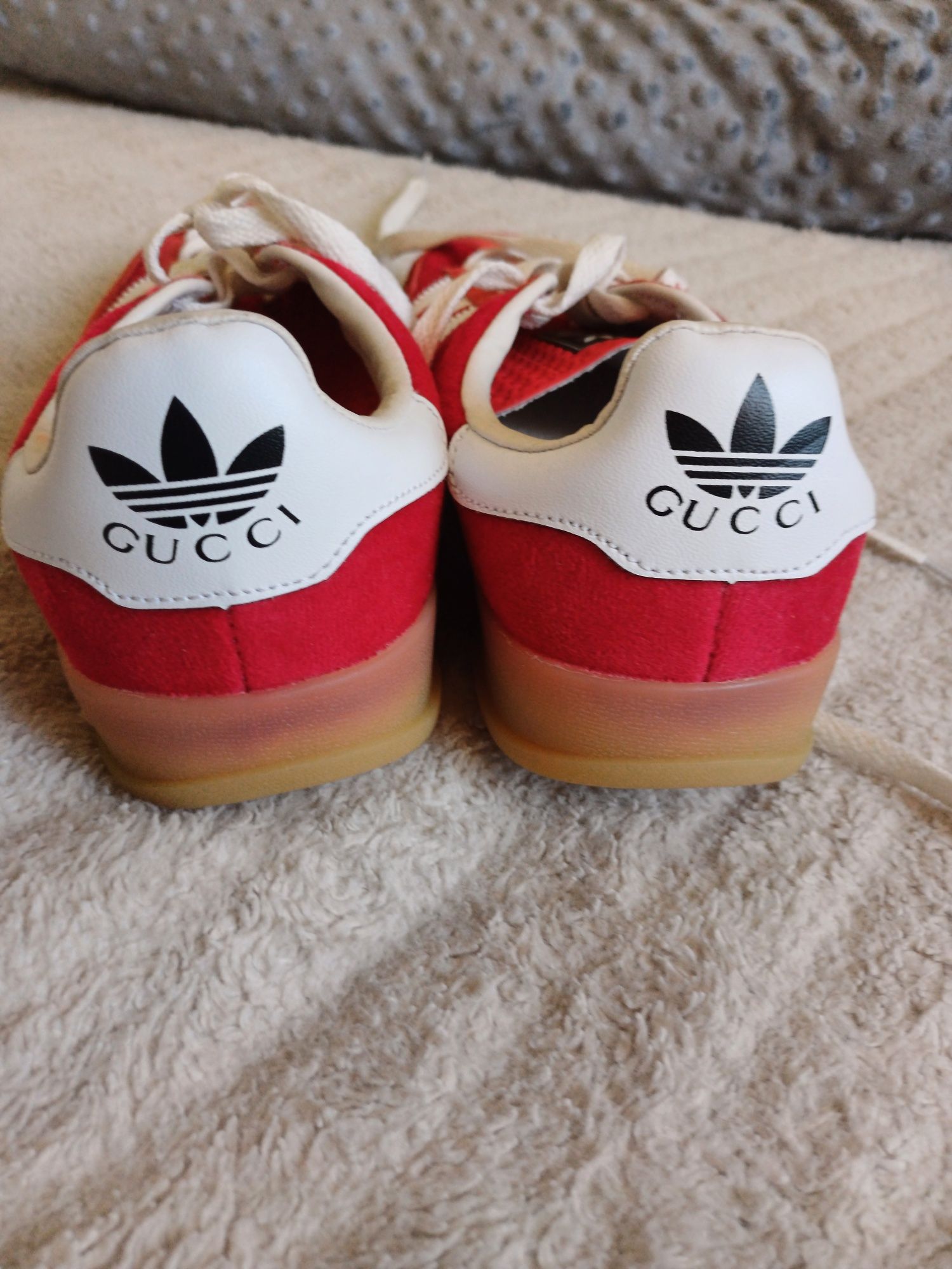 Жіночі  Кросівки Adidas Gazelle x Gucci Pink White Red / Адід