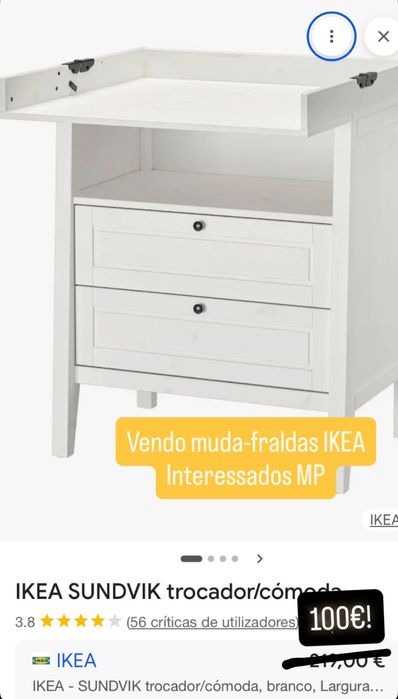 Vendo muda fraldas IKEA