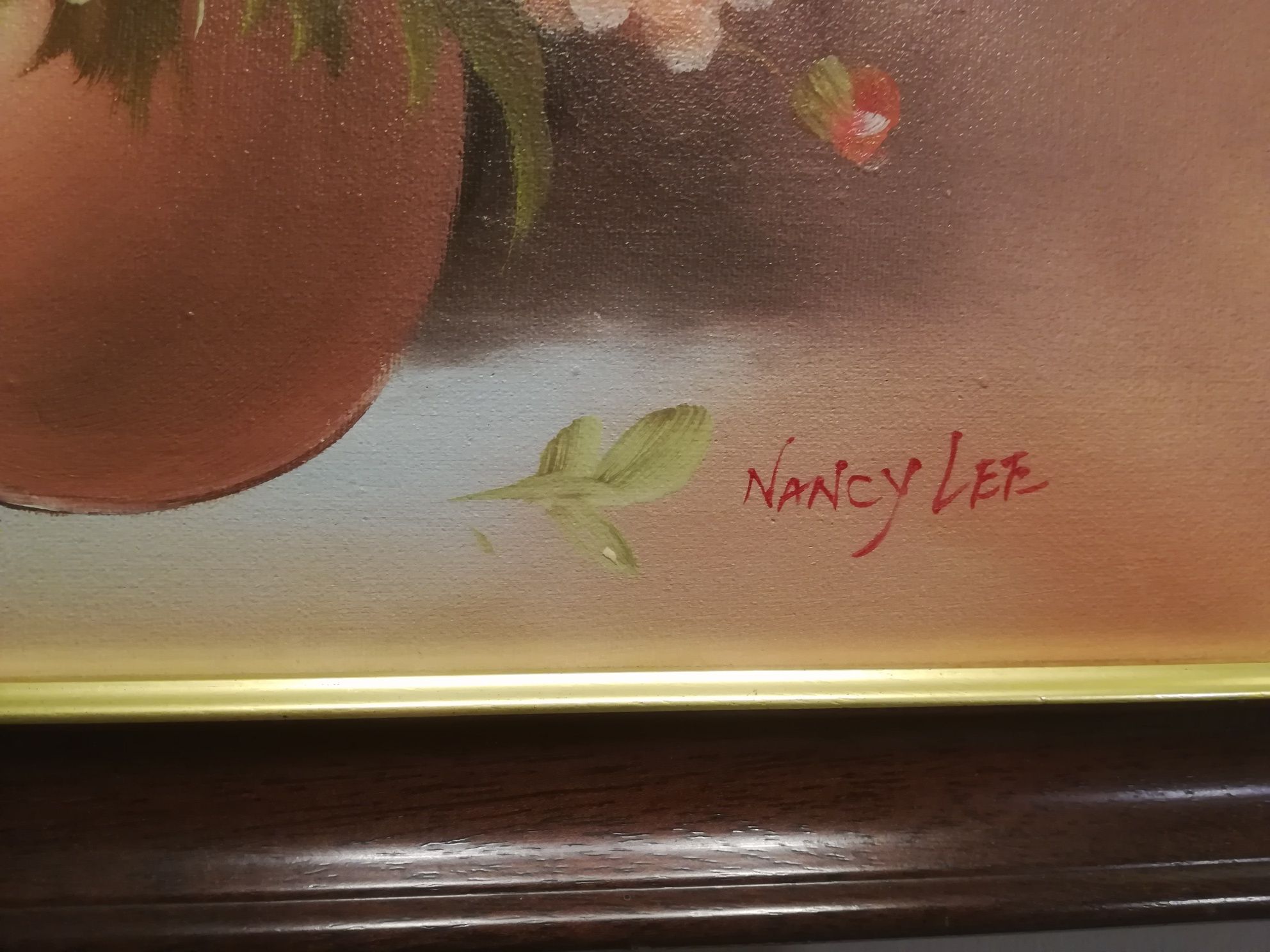 Obraz olejny ręcznie malowany na płótnie sygnowany Nancy Lee