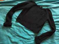 crazyworld czarny krótki sweterek 38 M BDB