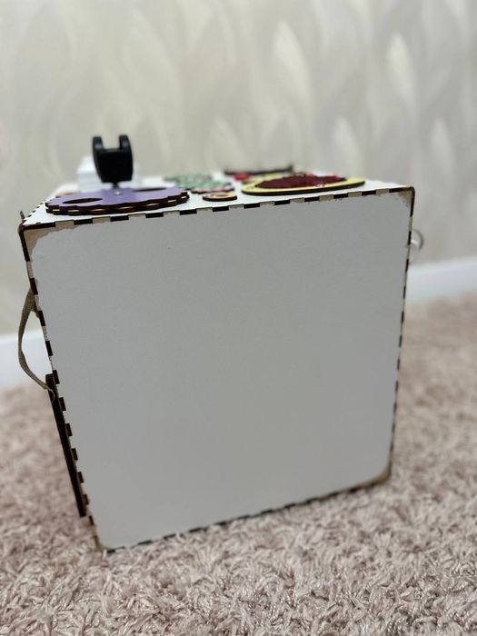 Бізікуб Your Wood 30х30х30 см білий