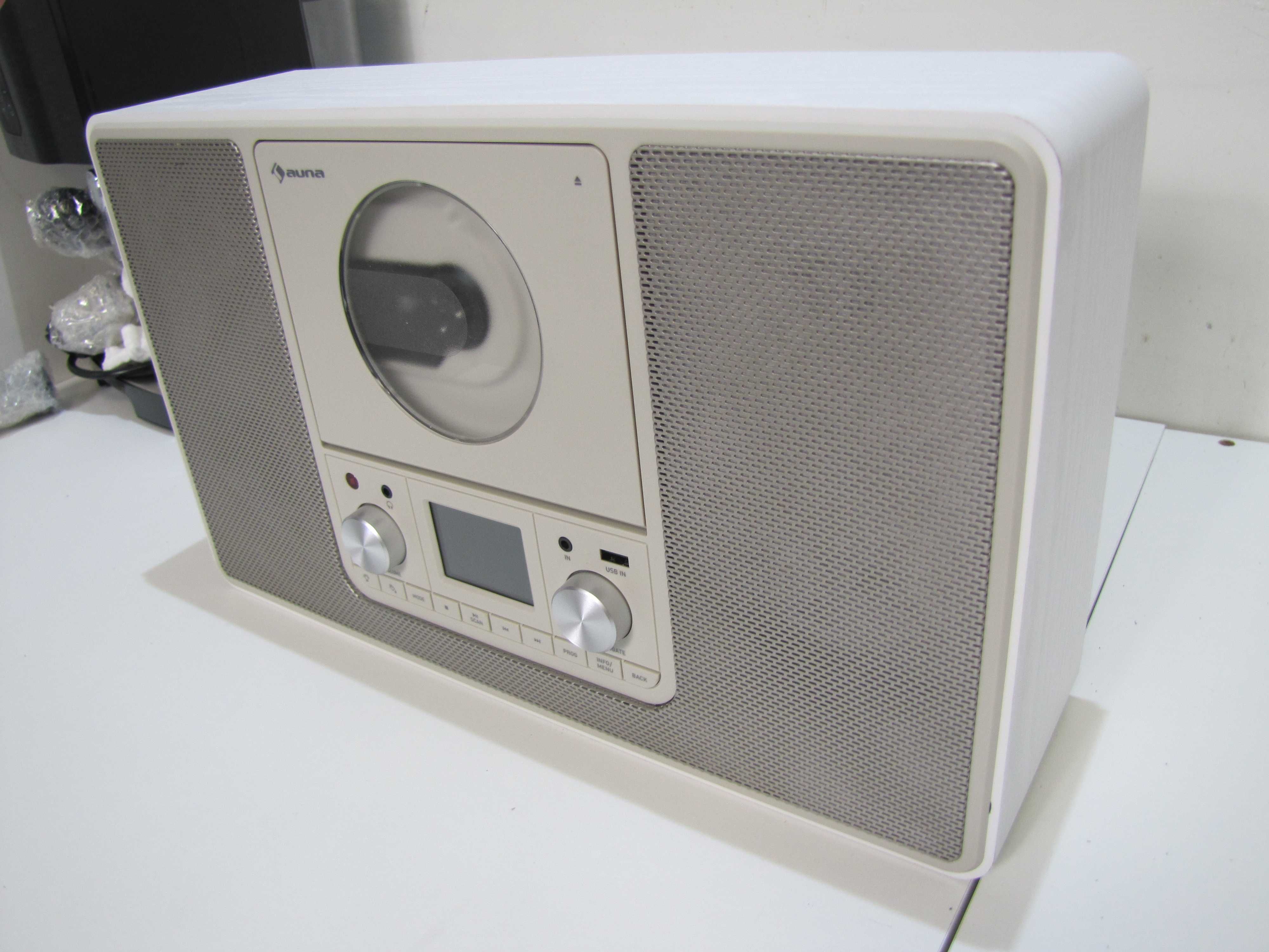 Radio cyfrowe w stylu retro CD Bluetooth DAB+ Auna Scala białe
