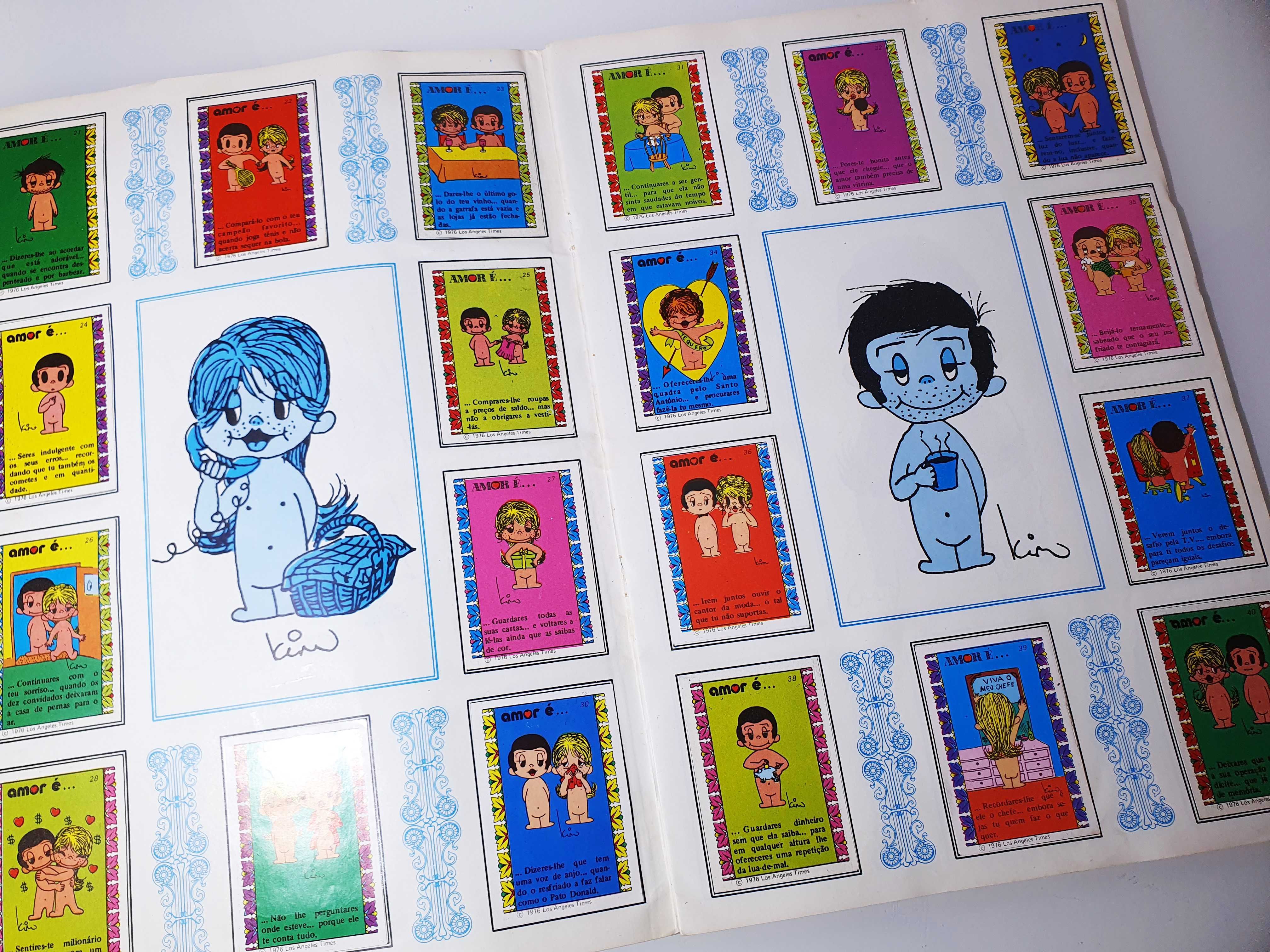 Antiga Caderneta Completa "Amor é" ~ 1976 ~ 220 Cromos ~ c/Carteirinha