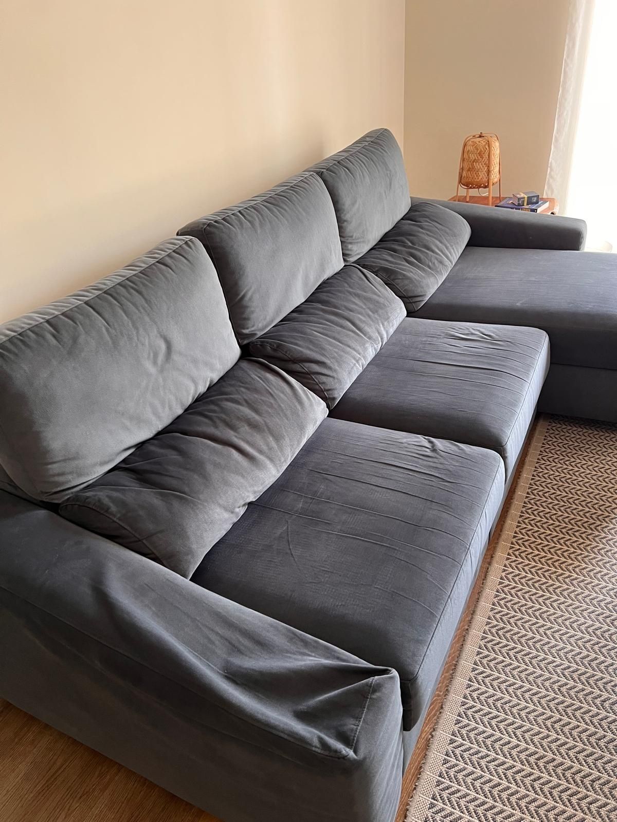 Sofá 3 lugares com chaise longue
