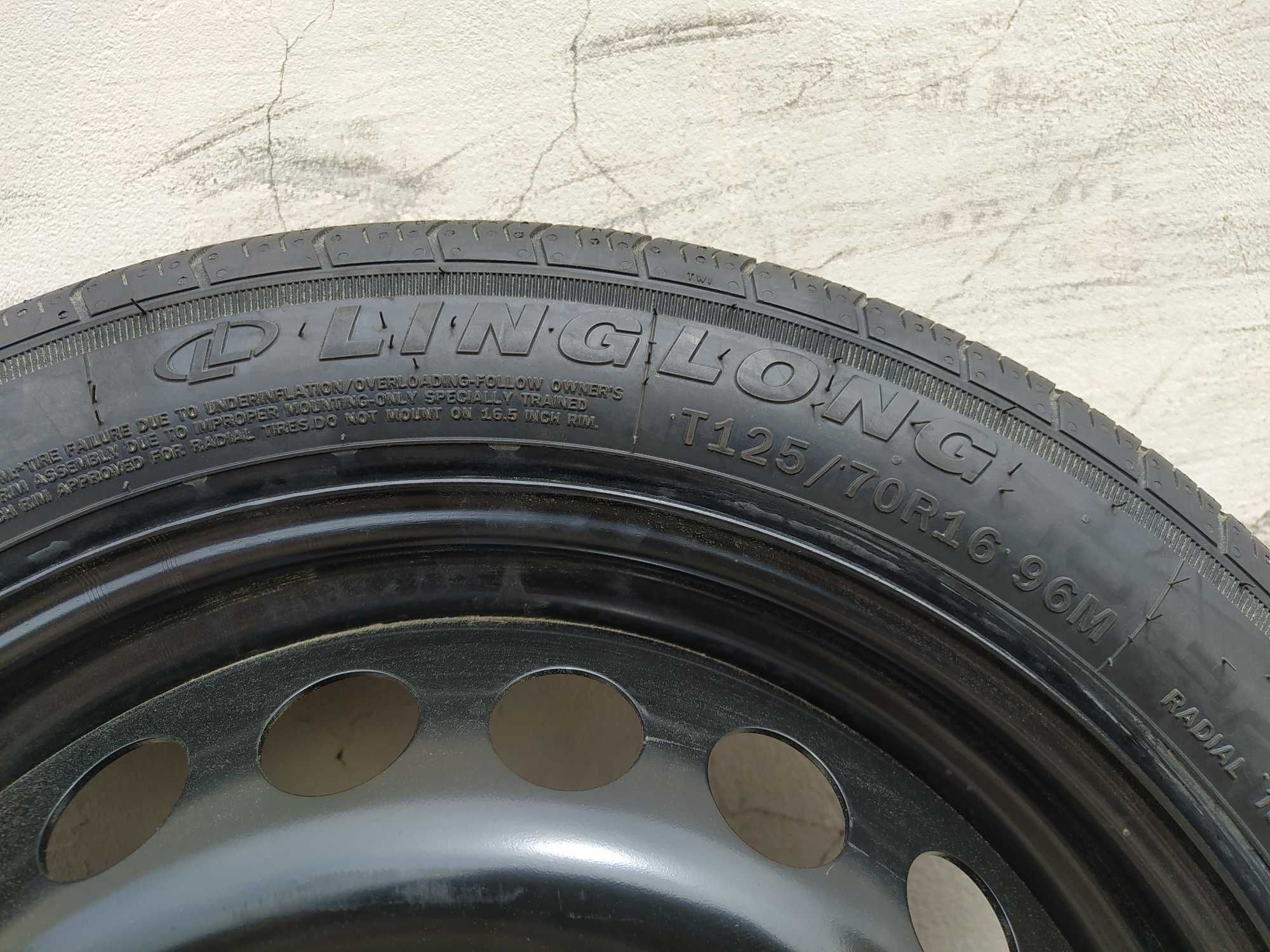 Koło dojazdowe, dojazdówka Renault Clio Nissan Dacia, 125/70R16, NOWA