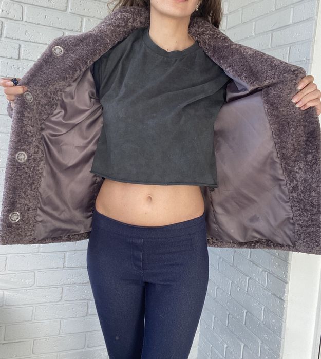 Шуба зі штучного хутра, пошита на замовлення, розмір С