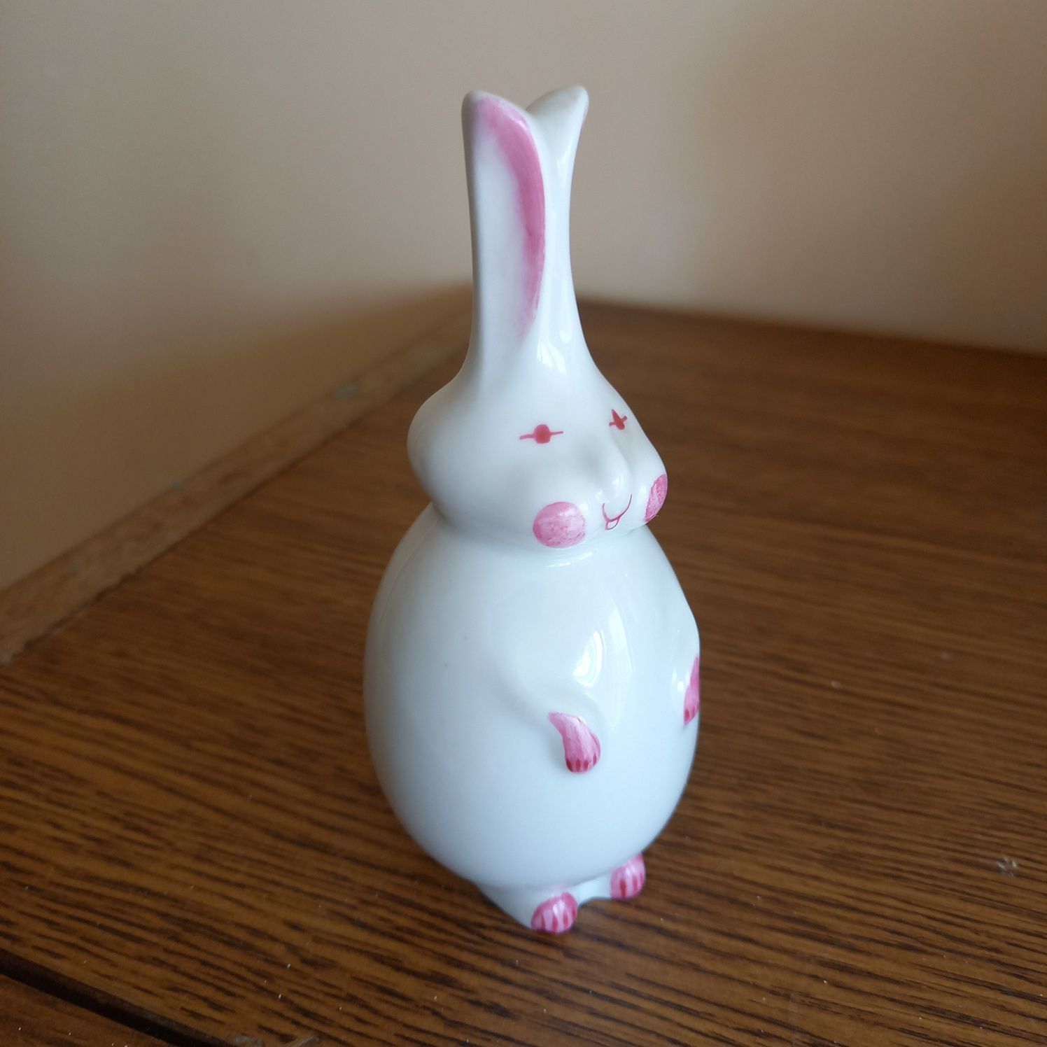 Hollohaza, porcelanowa figurka ZAJĄC WIELKANOCNY, l.60te.