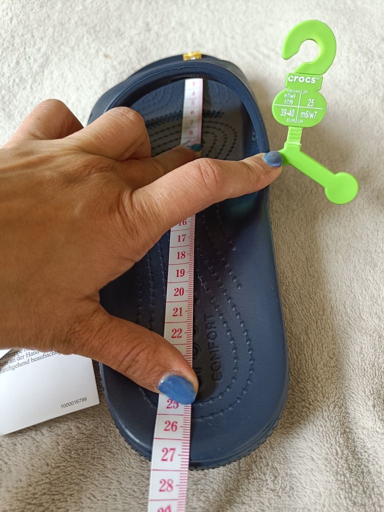 Klapki crocs granatowe 39-40, m7w9