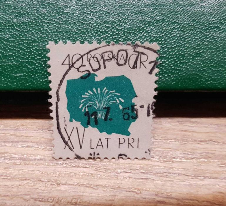 Znaczek XV Lat PRL stempel Sopot 11.7.1965 r.