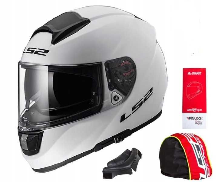 Nowy Kask Motocyklowy LS2 Vector FT2 Biały r. L plus PINLOCK