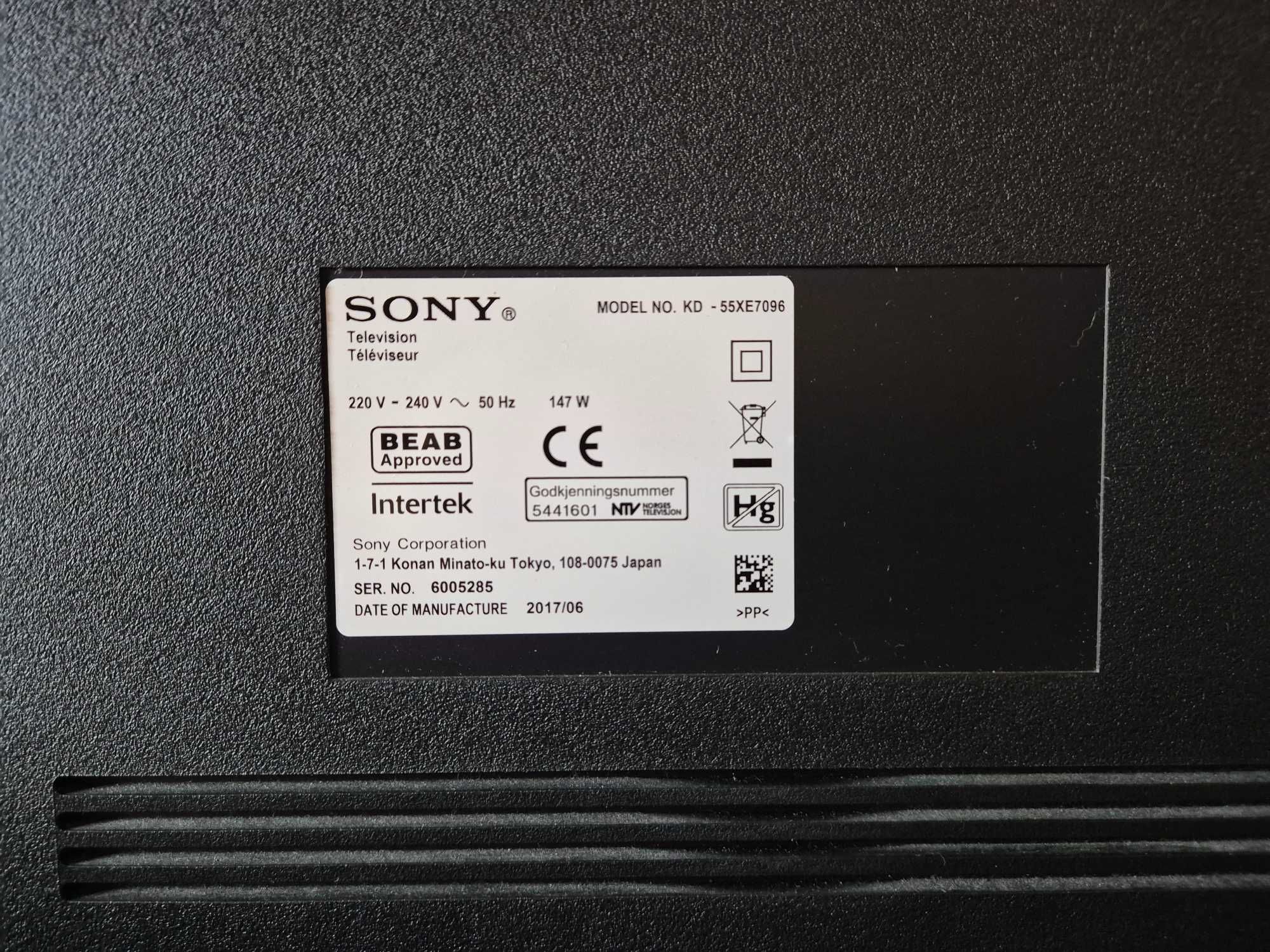 Sony Bravia 55" KD-55XE7096 - Reenicia-se em loop